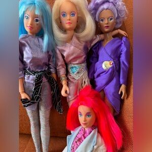 Vintage Jem and the Holograms Dolls - Lot of 4 💙 80s retro toys Aja Kimber Shana